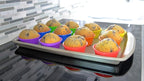 | Professional Jumbo Silicone Baking Cups | Premium 12 Piece Set | Reusable Cupcake Muffin Pans | BPA Free