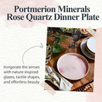 Portmeirion Minerals 10.5" Dinner Plate, Rose Quartz - Modern Stoneware Plate, Artisan-Crafted with Gentle Curves, Durable & Stylish for Dining, Microwave & Dishwasher Safe - Made in Portugal