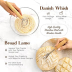 Sourdough Starter Kit with 10" Round & 11" Oval Banneton Proofing Basket and 34oz Starter Jar - Beginner-Friendly Sourdough Bread Baking Supplies and Baking Gifts for Women, Men, and Bread Bakers