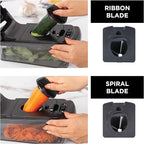 Cook with Color Vegetable Chopper - Multifunctional 11 in 1 Vegetable Chopper with Container - Food Chopper to Dice, Chop, Slice, Julienne and Spiralize, Black