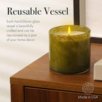 LAFCO New York Signature Candle, Sage & Walnut - 15.5 oz - 90-Hour Burn Time - Reusable, Hand Blown Glass Vessel - Made in The USA