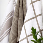 All-Clad Checked Kitchen Towel: Highly Absorbent, Super Soft Long Lasting - 100% Cotton, 17"x30" Tea Towel for Cleaning & Drying Dishes, Pans, Glassware, or Countertops, (1-Pack), Mushroom