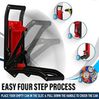 Can Crushers for Recycling - 16 oz Heavy Duty Aluminum Can Crusher Wall Mounted - Soda and Beer Can Smasher for Recycling with Bottle Opener - For 12 and 16 oz Cans - Easy to Install, Red - RamPro