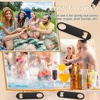 30 Pcs Flat Bottle Opener 4.9x 1.18 inches Black Stainless Steel Beer bottle Openers Heavy Duty Bar Blade Solid Bottle Cap Opener Funny Bartender Bottle Opener for Restaurant Party Supplies