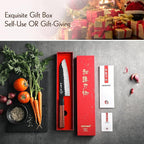 HEZHEN Santoku Knife, 7 Inches, 3 Layers Clad Steel Chef Knife,Professional Japanese Kitchen Knife for Chefs and Home Cooking,Wooden Octagonal Handle