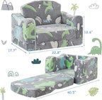 Thick Comfy Toddler Chair and Couch for Kids,2-in-1 Soft Plush Fold Out Sofa for Children,Convertible Couch to Lounger for Toddler