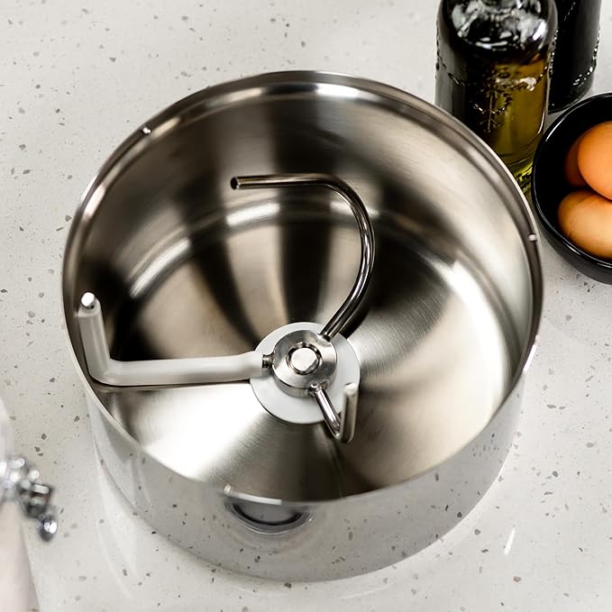 Bosch Universal Plus Stand Mixer - White - with Bottom‑Drive Stainless Steel Bread Bowl, 6.5‑Quart Capacity, 4 Speeds + Pulse, Heavy‑Duty Dough Hook & Dual Whips, Handles 14 lb Dough