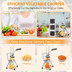 WICHEMI Commercial Vegetable Chopper Dicer with 3 Replacement Blades, Heavy Duty Food Dicer Chopper for Potatoes, Peppers, Mushrooms