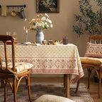 ISAENNE Designer Linen Floral Square Tablecloth,Pale Yellow Farmhouse Indoor Table Cloth,Fall Durable Decor Tablecloths for Dining Kitchen Thanksgiving Christmas Party,67"*67"-Chamonix A