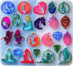 Keychain Resin Molds Silicone with Hole, UV Resin Jewelry Mold, Epoxy Resin Molds for Keychain Pendant Jewelry Making Molds for Epoxy Resin Earring Mold, Earrings, Necklace