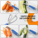 Li&Zhao Vegetable Peelers - Potato Peelers Fruit Peeler Veggie Peeler Carrot Peeler Apple Peeler Garlic Peeler kitchen tools Corn Peeler(2 Blades)