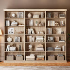70.8" Tall Brown Bookshelf, Farmhouse Modular Bookcase with 6-Tier Adjustable Shelves, Large Storage Cabinet for Home Office, Living Room