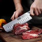 HOSHANHO 7 Inch Nakiri Knife, Japanese High Carbon Stainless Steel Chef Knife, Multipurpose Meat Vegetable Sharp Kitchen Knife with Ergonomic Pakkawood Handle