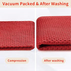 Homaxy 100% Cotton Waffle Weave Kitchen Dish Cloths, Ultra Soft Absorbent Quick Drying Dish Towels, 12 x 12 Inches, 8-Pack, Brick Red