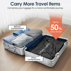 Vacuum Bags for Travel Luggage with Wireless Pump, Compression Bags for Carry On Suitcases and Backpack, Vacuum Seal Packing cube for Cloth Packing (2PC + PUMP)