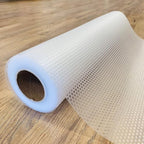 EVALAND 15.75" x 33 FT Non-Slip Shelf Liner, Non-Adhesive, BPA-Free, Waterproof Pantry Liner for Shelves, Easy to Cut, Oil-Proof Shelf Liners for Kitchen, Cabinets, Drawers, Refrigerator, Clear