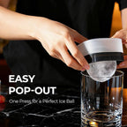 Silicone Ice Ball Maker Mold with Lid, 4 Pack – 2.5 Inch Large Sphere Round Ice Cube Mold for Whiskey & Cocktails,Bourbon,and Drinks, Easy Release, BPA-Free, Home Bars & Freezer