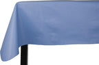 Yourtablecloth Heavy Duty Vinyl Rectangle or Square Tablecloth – 6 Gauge Heavy Duty Tablecloth – Flannel Backed – Wipeable Tablecloth with Vivid Colors & Many Sizes 52 x 90 Sky Blue