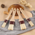 Pastry Brushes for Baking Basting Brush with Boar Bristles and Beech Hardwood Handles Culinary Oil Brush for Barbecue Butter Grill BBQ Sauce Baster Marinade Kitchen Food Cooking Brushes (1/1.5-2PCS)