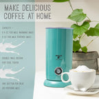 Moss & Stone Electric Milk Frother - Latte Art Steamer, Electric Cappuccino Machine And Milk Warmer, Hot Foam Maker and Milk Warmer for Latte, Cappuccinos, Macchiato, Hot Chocolate Milk