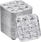9-Cavity Mini Cupcake and Muffin Pans | Disposable Aluminium Baking Pans | Use for Baking Mini Muffin, Cupcake, Cake | For Weddings, Parties, Birthdays, Gatherings (100 Pack)