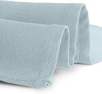 Gee Di Moda Rectangle Tablecloth - 60 x 84 Inch Baby Blue Table Cloth for 5 Foot Rectangle Table - Heavy Duty Washable Fabric - for 5 Ft Buffet Table, Holiday Party, Dinner, Wedding & Baby Shower