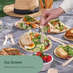Wooden Compostable Utensils Set - 360 Pieces (120 Forks 120 Spoons 120 Knives) Sturdy Wood Disposable Cutlery - Eco-Friendly Biodegradable Utensils for Party - Free From Plastic Cutlery Set for Eating