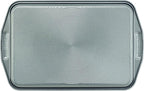 Circulon Total Bakeware Set Nonstick Cookie Baking Sheets with Cooling Rack, 3 Piece, Gray