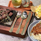SANTUO Stainless Steel Dinner Spoons Set,12 Piece 7.3" Silverware,Table Soup Spoons Set,Mirror Finish & Dishwasher Safe