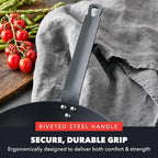 GreenPan x Bobby Flay 8" Carbon Steel Frying Pan Skillet, Pre-Seasoned Ready to Use, Nontoxic, PFAS-Free, Induction Compatible, High Heat & Oven Safe Durable Cookware, Cast Iron Alternative