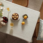 ISAENNE Designer Vintage Linen Elegant Rectangle Tablecloth,Chinoiserie Floral Table Cloth,Wrinkle Resistant Decor Table Cover for Dining Thanksgiving Kitchen Party,55"*71"-Segerman B
