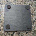 Rev Up Your Ride: V-Twin Engine Coasters for Bikers - Square Slate - Set of 6