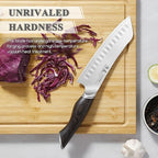 SHANGDAO 7 Inch Japanese Santoku Chef Knife, VG10 Stainless Steel Kitchen Cooking Knife with Pakkawood Handle Gift Box