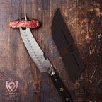 Dalstrong Pitmaster BBQ & Meat Knife - 8 inch - Shogun Series ELITE - Forked Tip & Bottle Opener - Japanese AUS-10V Super Steel Kitchen Knife - G10 Handle - Razor Sharp - w/Sheath