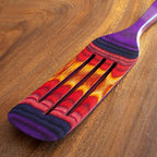 Baltique Waikiki Collection 13" Wooden Spurtle Spatula – Colorful Birch Wood Cooking Utensil, Nonstick Safe, Versatile Stirring & Serving Tool