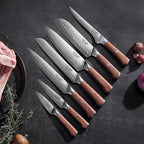 YOTSUBA Kitchen Knife Set, 7PCS Kitchen Knives Set High Carbon Stainless Steel Sharp Knife, Knives Set for Kitchen with Ergonomic Handle