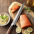 KEEMAKE Sashimi Knife Japanese - 10.5 inch Sushi Knife VG10 Stainless Steel Single Bevel Blade, Perfect Rosewood Handle Yanagiba knives