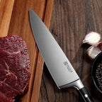 PAUDIN 8-Inch Chef's Knife – Ultra-Sharp High Carbon Stainless Steel Blade, Ergonomic Handle, Professional Quality Kitchen Knife in Gift Box for Home & Restaurant Use