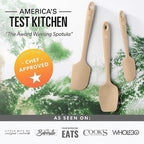 DI ORO Silicone Spatula Set - Rubber Kitchen Spatulas for Baking, Cooking, & Mixing - 600°F Heat-Resistant & BPA Free Silicone Scraper Spatulas for Nonstick Cookware - Dishwasher Safe (4pc, Clay)