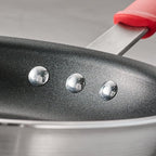 Tramontina Professional 8-Inch Non Stick Small Frying Pan, Heavy-Gauge Aluminum Skillet with Reinforced Nonstick Coating, Red Handle, Dishwasher and Oven Safe