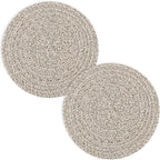 Trivets for Hot Dishes, Pots and Pans, 8 Inches Hot Pads 5 Pcs, Pot Holders for Kitchen, Heat Resistant Mat Protect Counter, Coasters Set Home Essentials Farmhouse Decor (Brown)