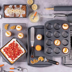 Baker's Secret Nonstick Cookie Sheets 15in baking area, Baking Trays for Oven Premium Food-Grade Coating, Non-stick Cookie Sheets, Baking Accessories - The Classic Collection (2x Medium 15" x 11")