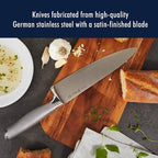 Henckels International Modernist 6-pc Knife Block Set | Paring Knife, Serrated Utility Knife, Utility Knife, Chef’s Knife & Kitchen Shears