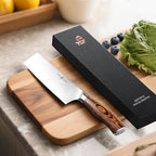 TUO Nakiri Knife 6.5" Japanese Vegetable Cleaver, Chef Knife for Kitchen Vegetable Chopping, German High Carbon Stainless Steel, Ergo Pakkawood Handle