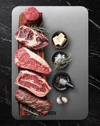 Titanium Cutting Board, 100% Pure Titanium Cutting Boards For Kitchen, Best Non Toxic titanium chopping board, Dishwasher safe, Hygiene and Durability for Meat, Fruit, and Vegetables (12.7L*8W)