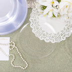 KIRE 60PCS Clear Plastic Plates - Heavy Duty Clear Disposable Plates for Party/Wedding - Include 30Pieces 10.25inch Dinner Plates and 30Pieces 7.5inch Dessert/Salad Plates