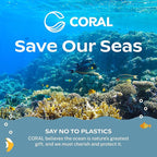 CORAL Ivory White 100% Compostable Knives - 120 Heavy Duty No Plastic Knives (7.0 inch) - Break Resistant with Smooth Edges, Ocean Friendly Alternative to Plastic Silverware - Biodegradable & Disposable Knives