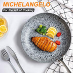 MICHELANGELO Frying Pan with Lid, Nonstick 12 Inch Frying Pan with Non toxic Granite Coating, Granite Frying Pan, Nonstick Frying Pans with Lid, Induction Compatible
