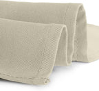 Gee Di Moda Rectangle Tablecloth - 90 x 156 Inch Ivory Table Cloth for 8 Foot Table with Floor-Length Drop - Heavy Duty Washable Fabric - 8 Ft Buffet Table, Holiday Party, Wedding & Baby Shower