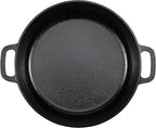 Amazon Basics Round Pre-Seasoned Cast Iron Dutch Oven Pot with Lid and Dual Handles, Heavy-Duty & Large, 7-Quart, Black